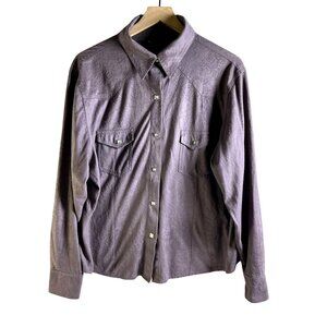 Outback Trading Women’s Purple Button-Down Long Sleeve Shirt – XL